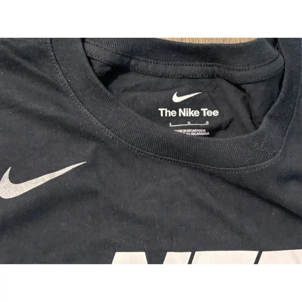 Nike NBA Brooklyn New York Nets Basketball 2022 Black T-Shirt Men’s L Large New